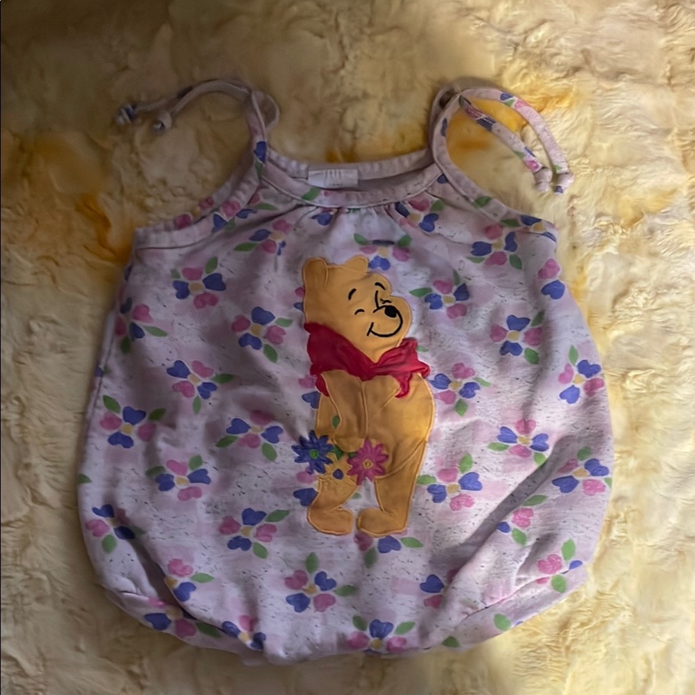Disney Winnie the Pooh Floral Bodysuit - Pink and Purple
